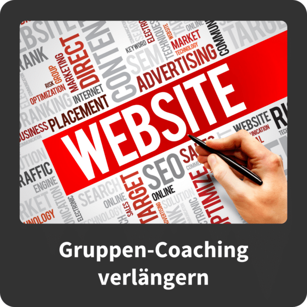 Gruppen-Coaching verlängern - Website-Masterclass